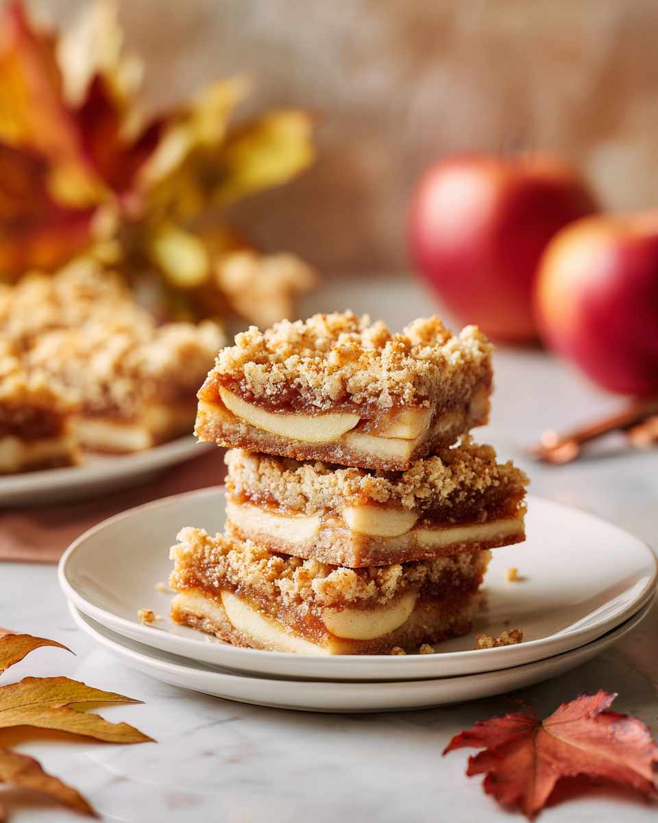 Buttery Apple Crumble Bars