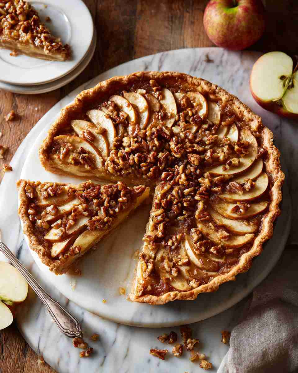 Buttery Apple Praline Pie