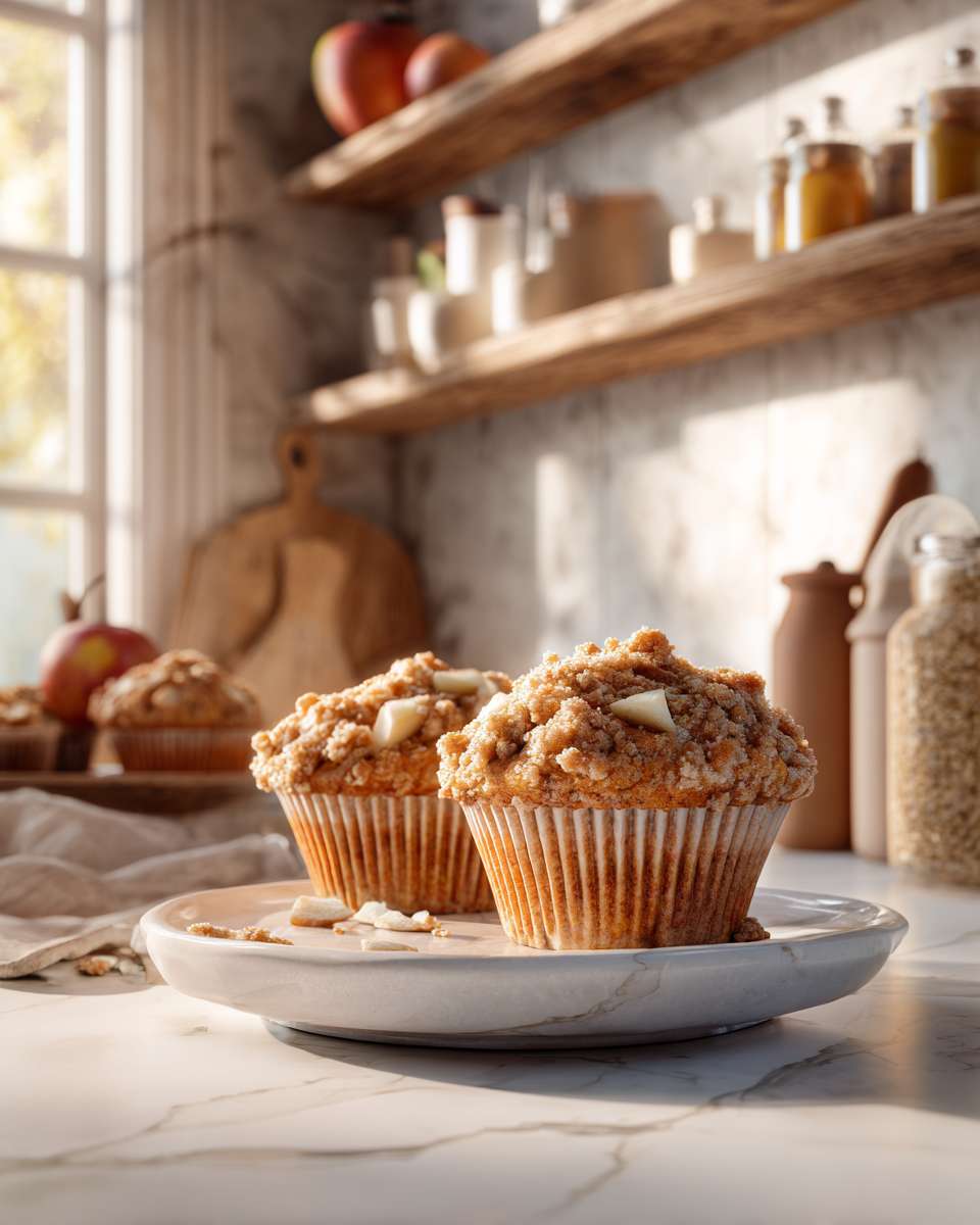 Buttery Apple Streusel Muffins