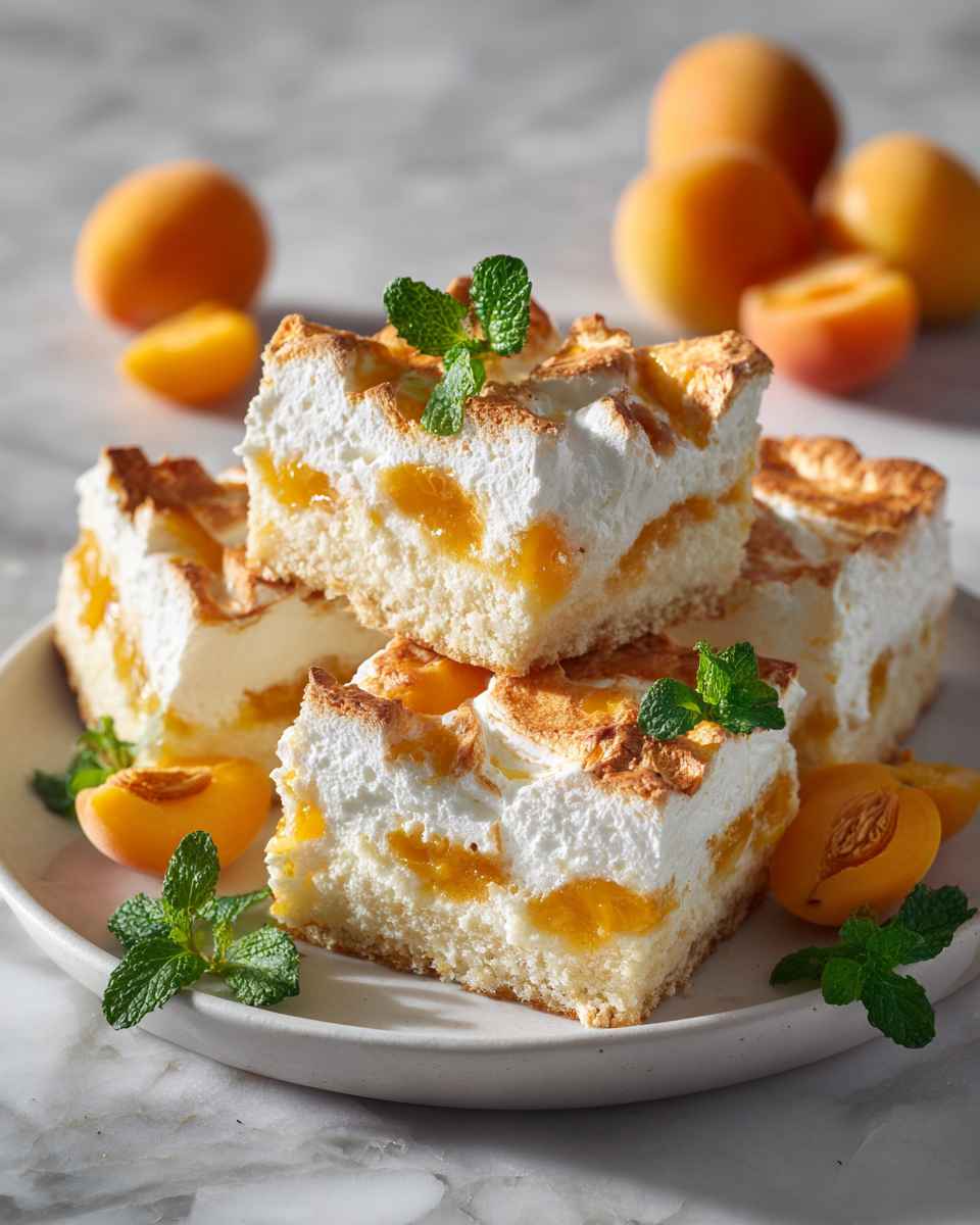 Buttery Apricot Meringue Bars