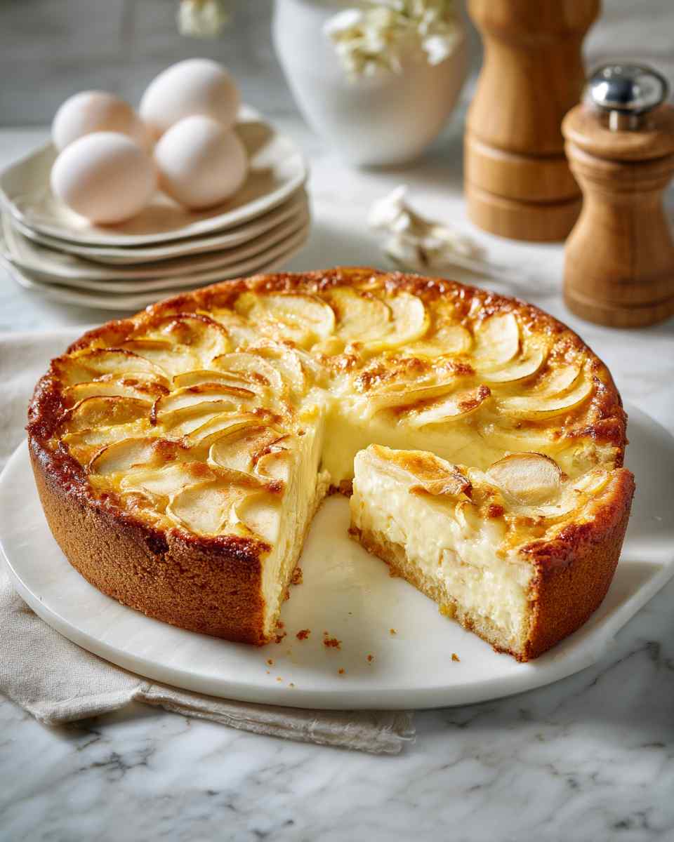 Buttery Baked Bavarian Apple Torte