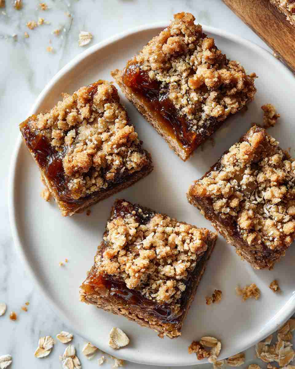 Buttery Baked Date Squares with Oat Crumble