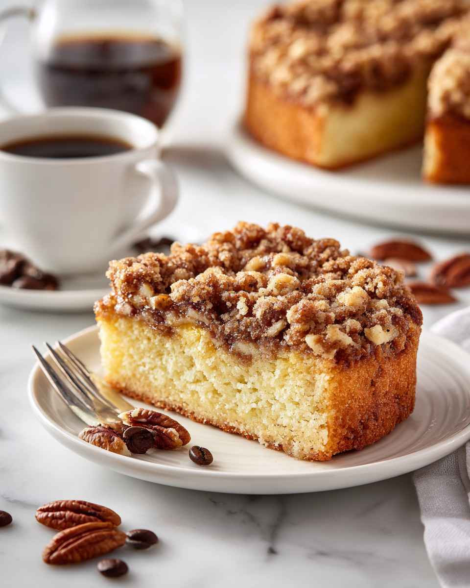 Buttery Buttermilk Pecan Coffee Cake