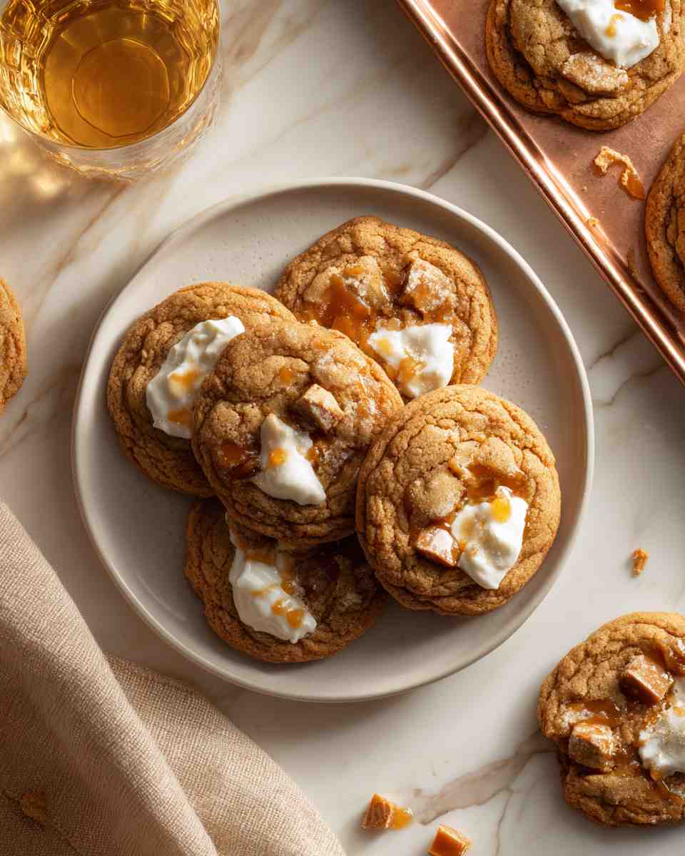 Buttery Caramel Whiskey Cookies
