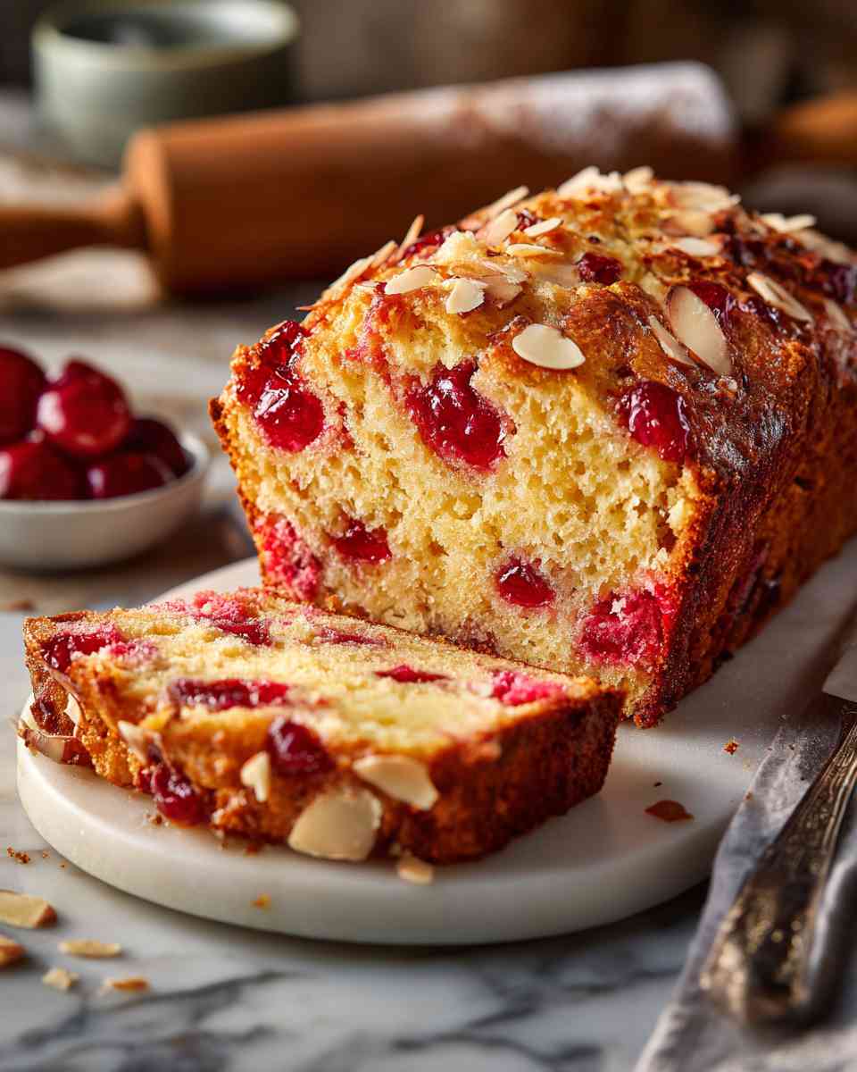 Buttery Cherry Almond Quick Bread