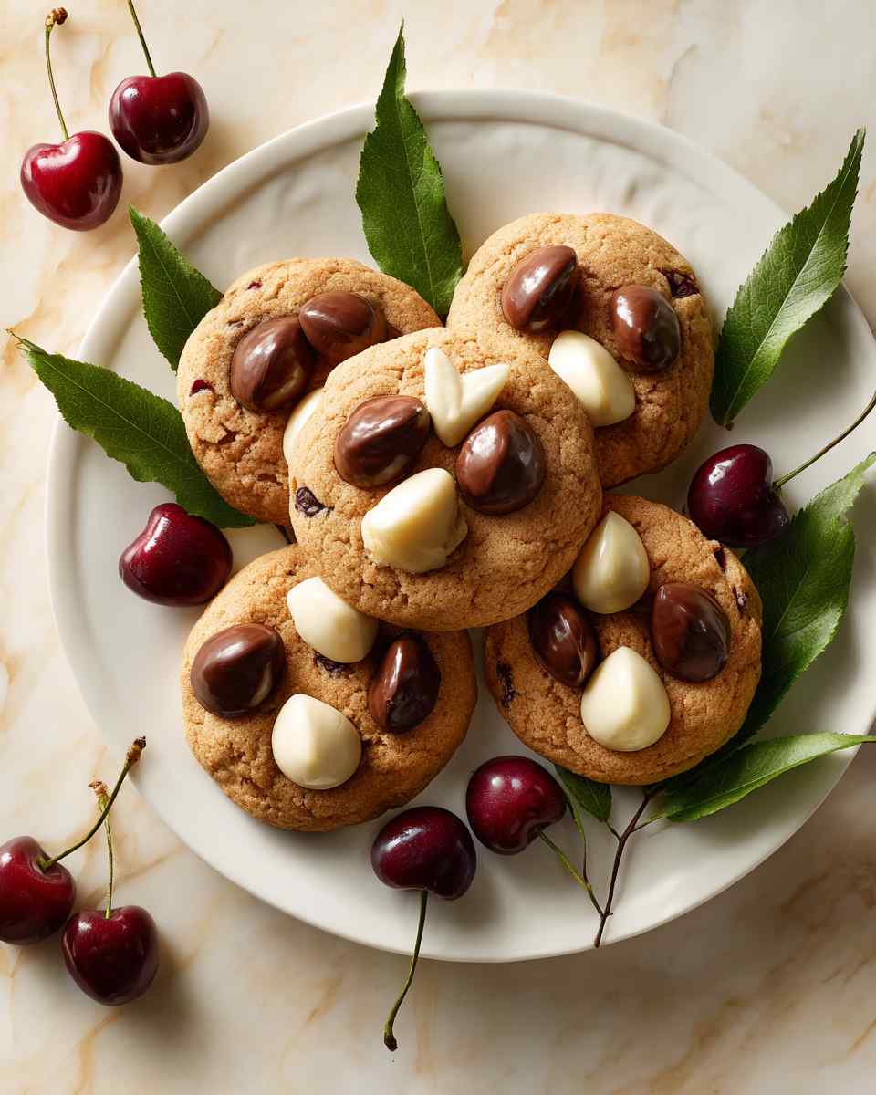 Buttery Cherry Chocolate Kiss Cookies