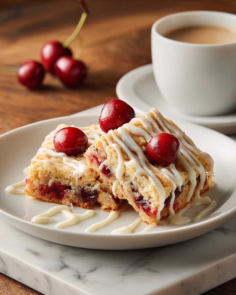 Buttery Cherry Cobbler Bars