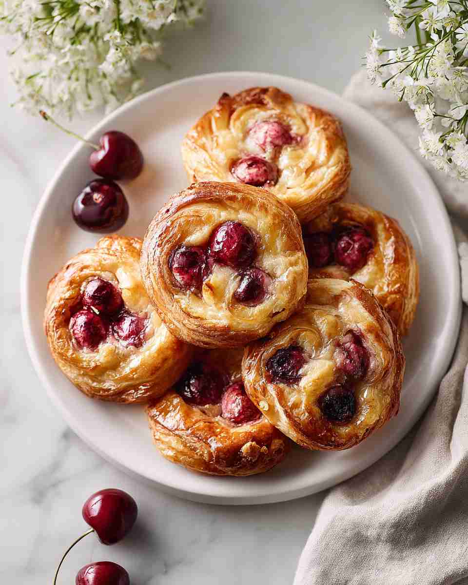 Buttery Cherry Danish Pastries