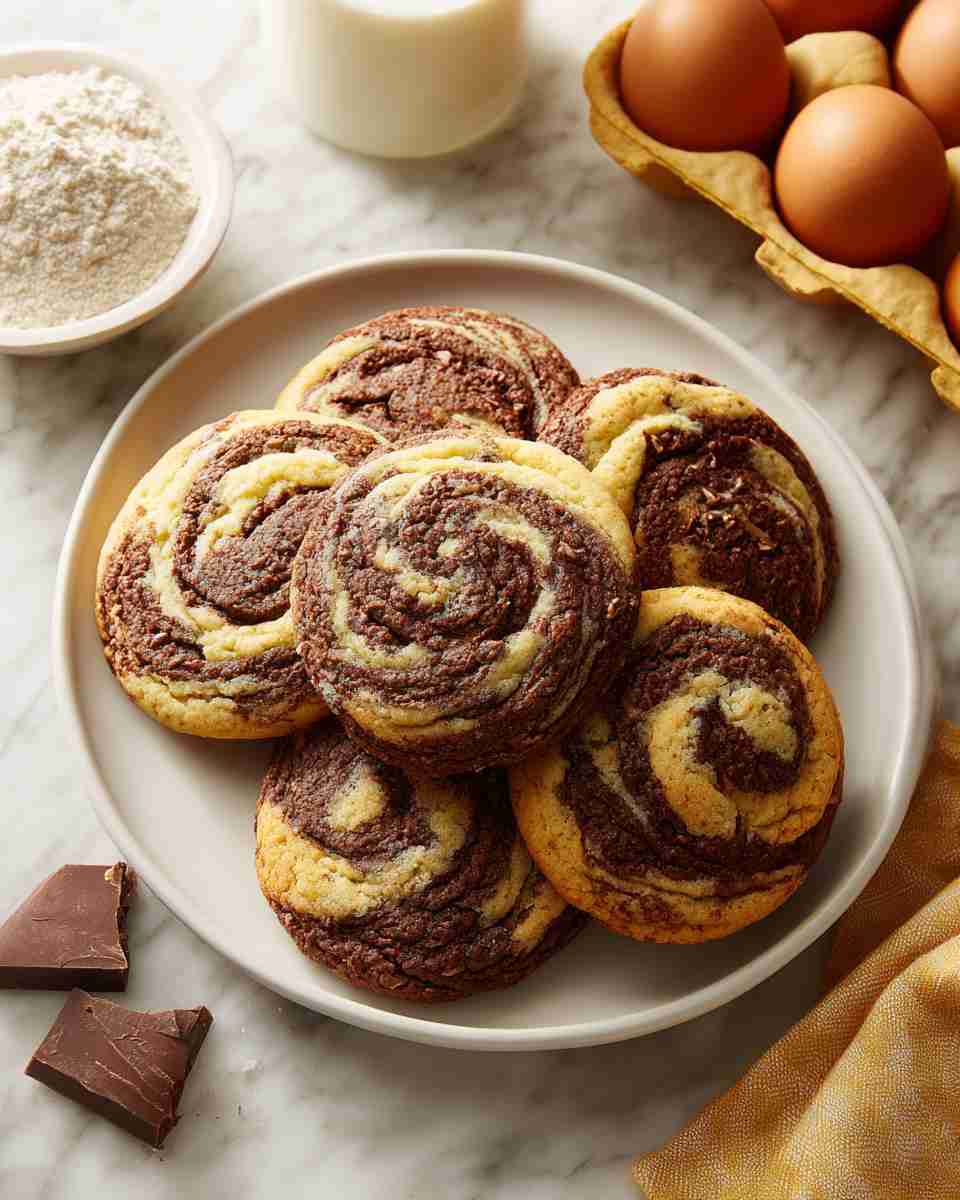 Buttery Chocolate Swirl Cookies