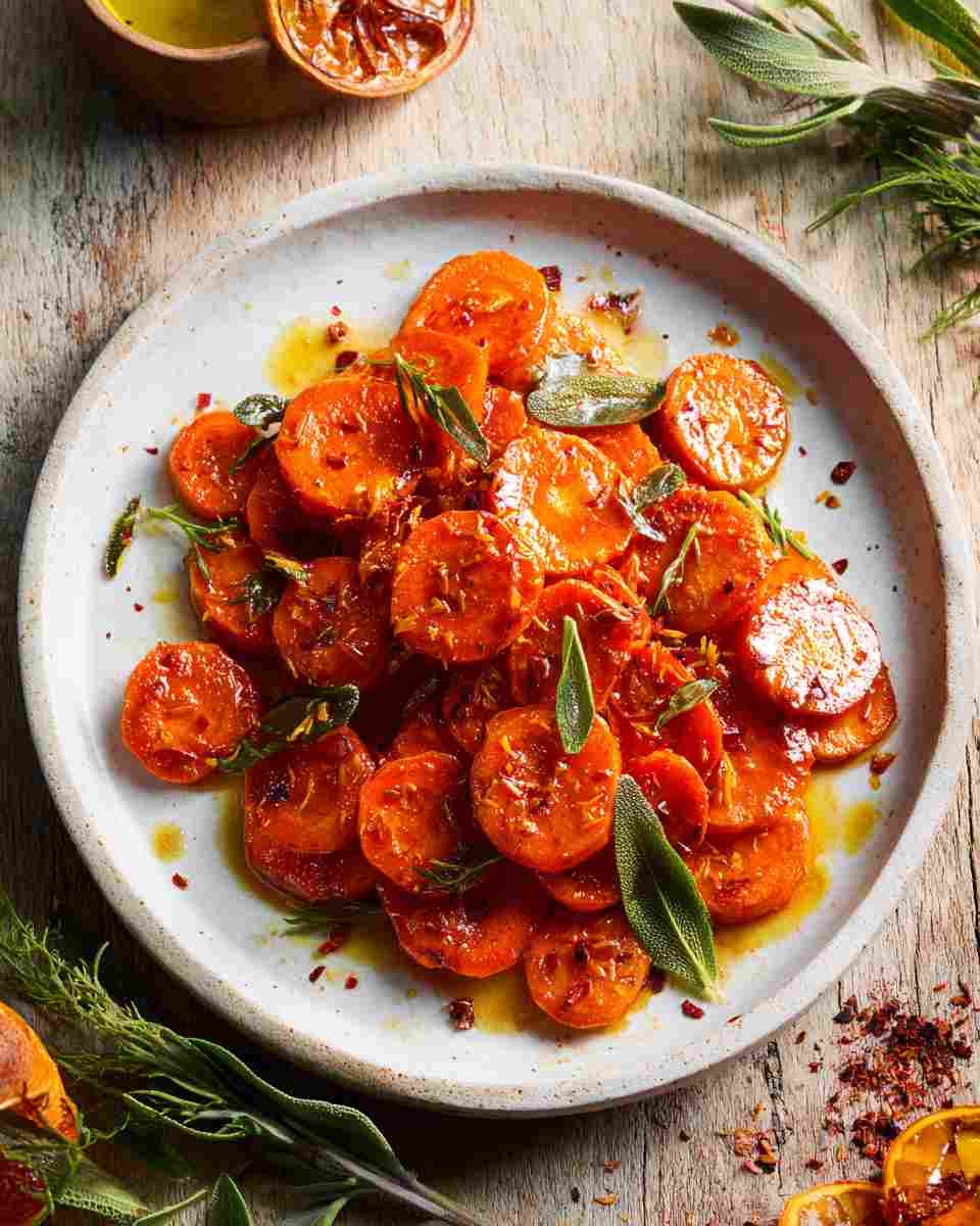 Buttery Glazed Carrot Coins with Citrus and Spice