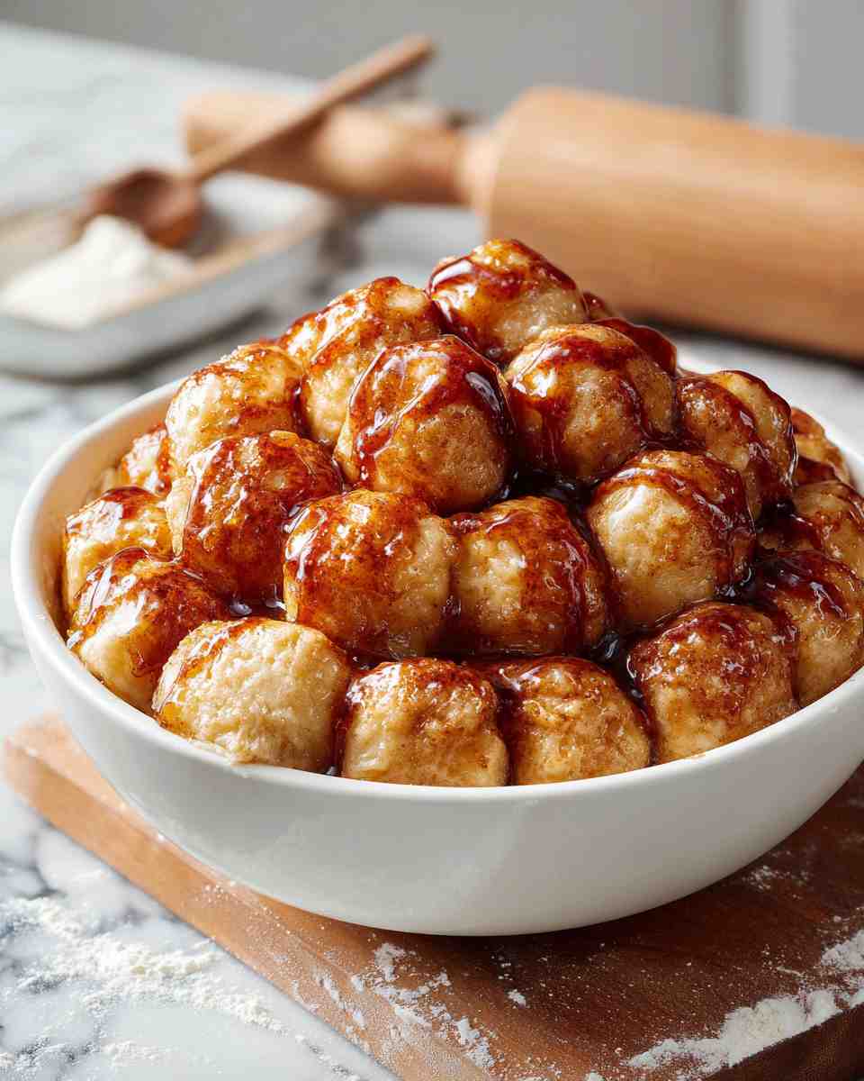 Buttery Monkey Bread with Cinnamon Drizzle
