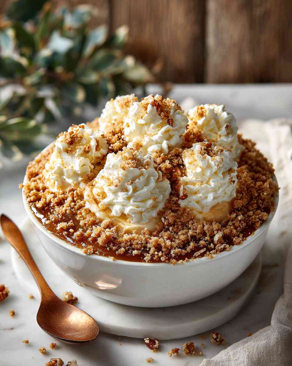 Buttery Pecan Crumble Butterscotch Pudding Dessert
