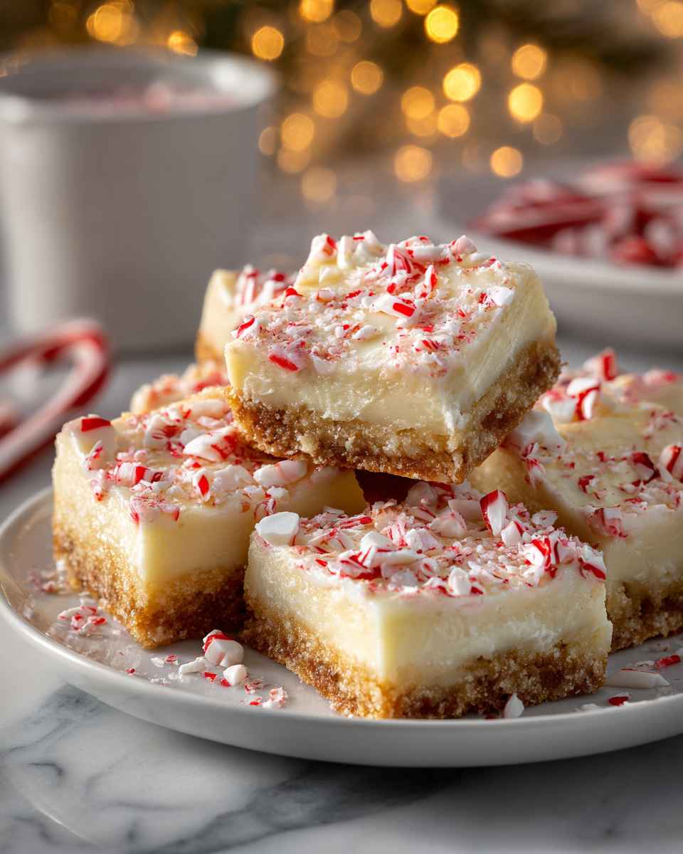 Buttery Peppermint Shortbread Bars