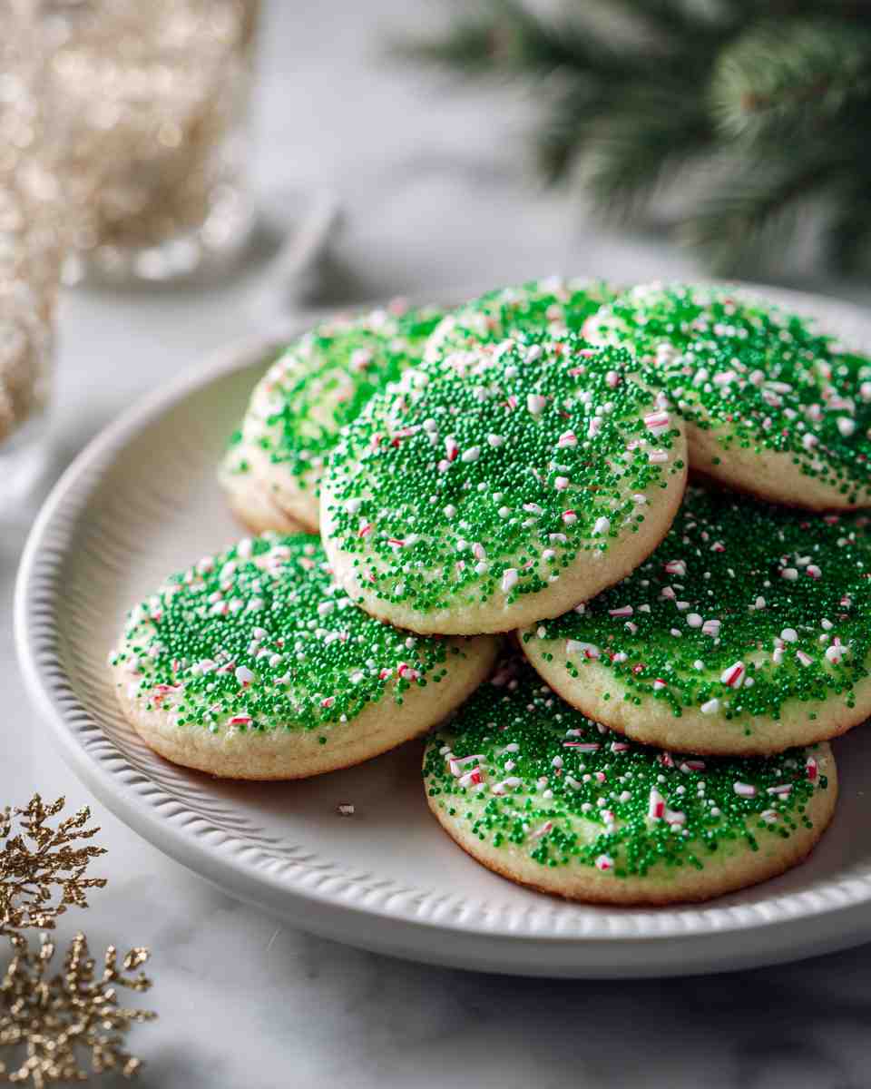 Buttery Peppermint Sugar Cookies