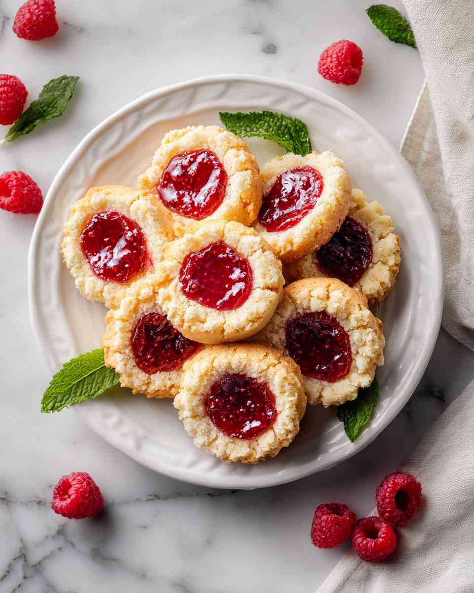 Buttery Raspberry Shortbread Cookies