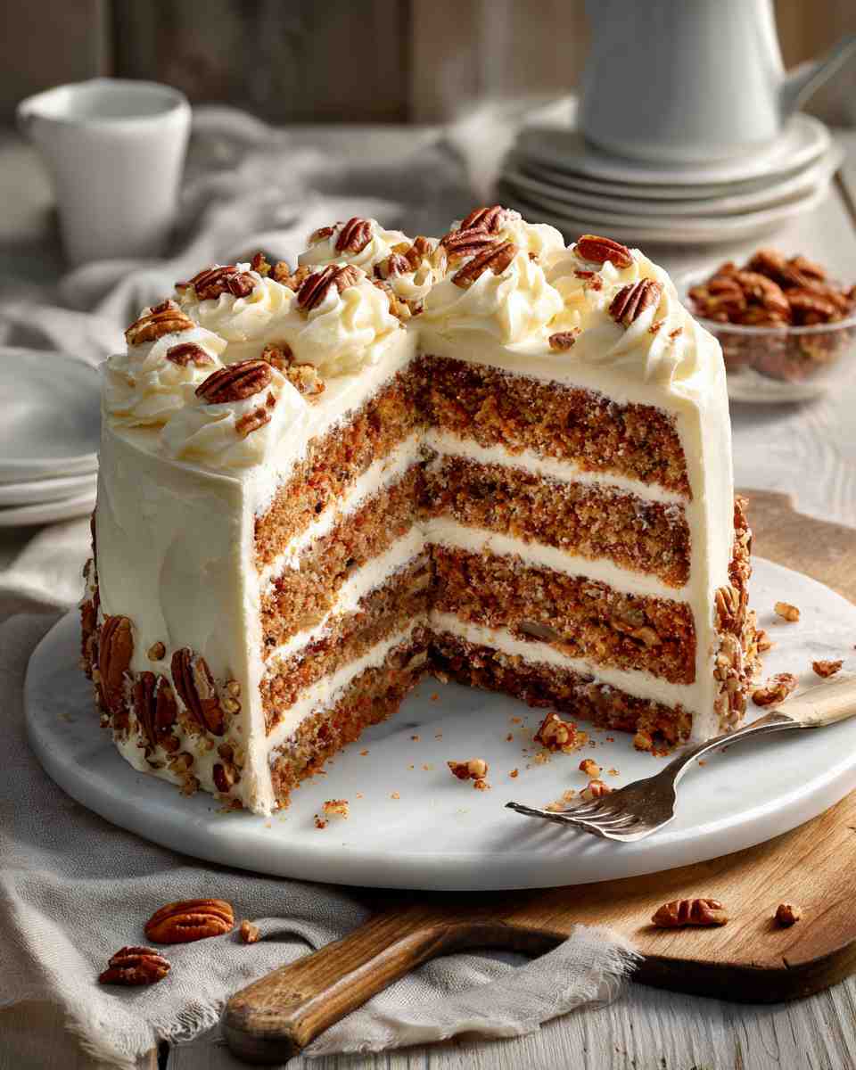 Buttery Toasted Pecan Layer Cake