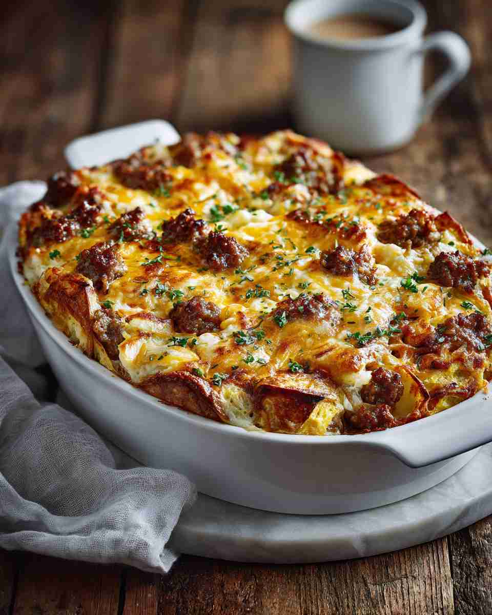 Cheesy Baked Breakfast Burrito Casserole