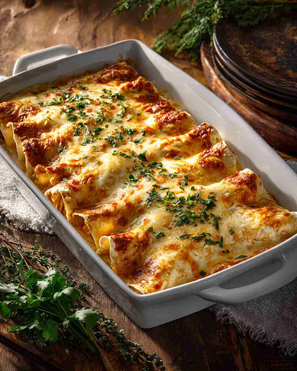 Cheesy Baked Chicken Enchiladas