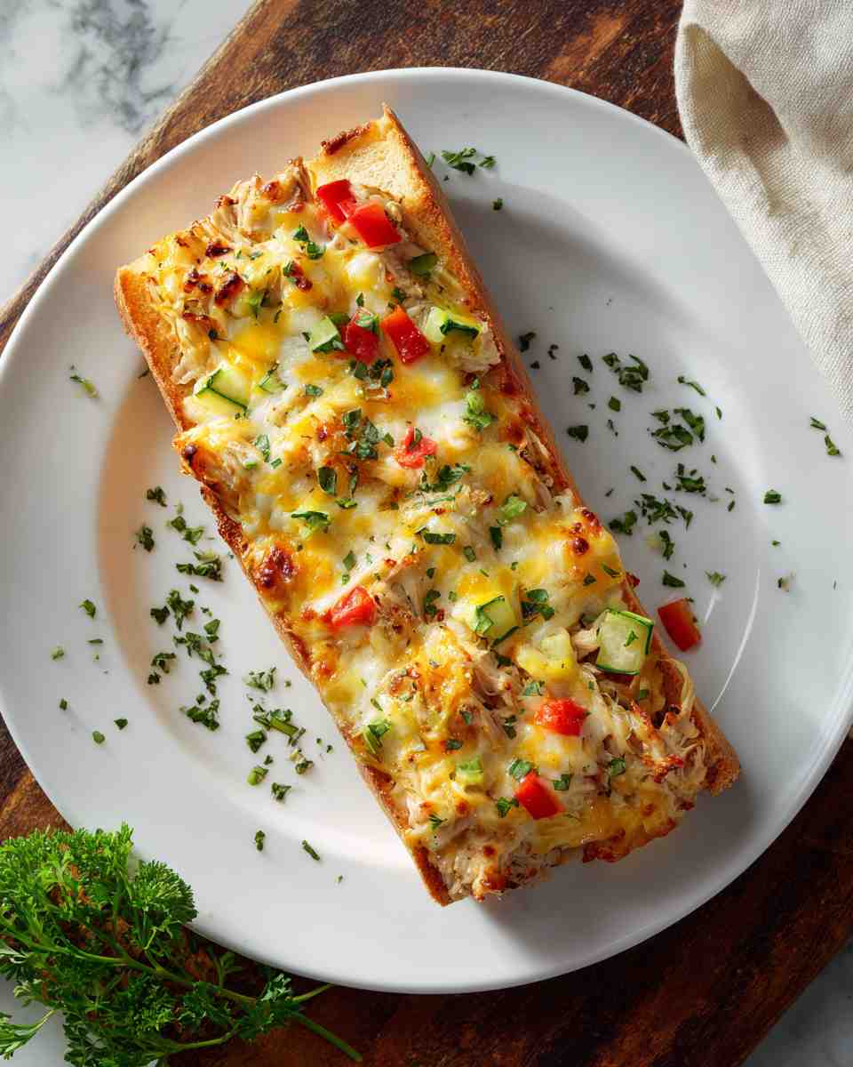 Cheesy Baked Chicken French Bread Pizza