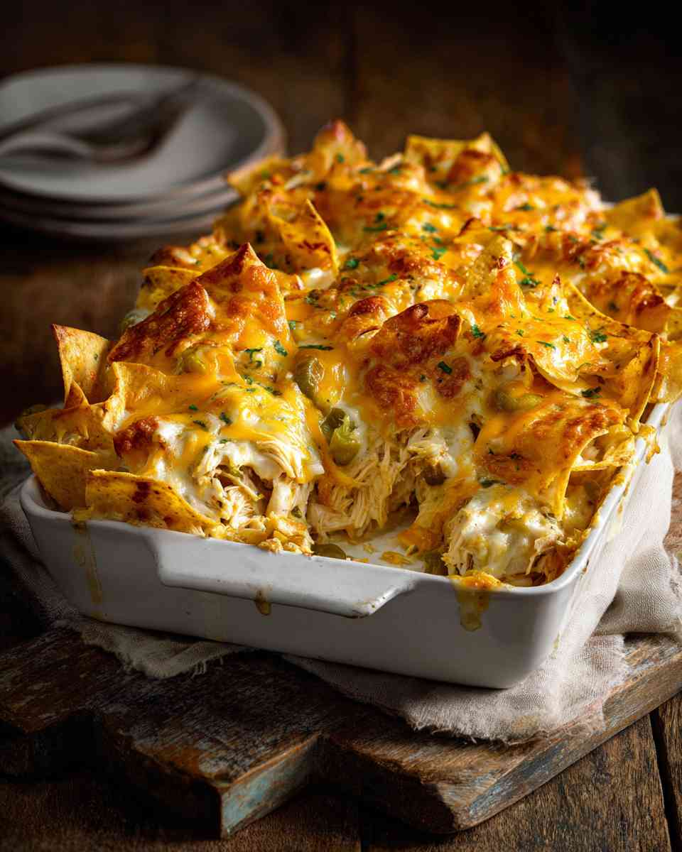 Cheesy Baked Chicken Tortilla Casserole