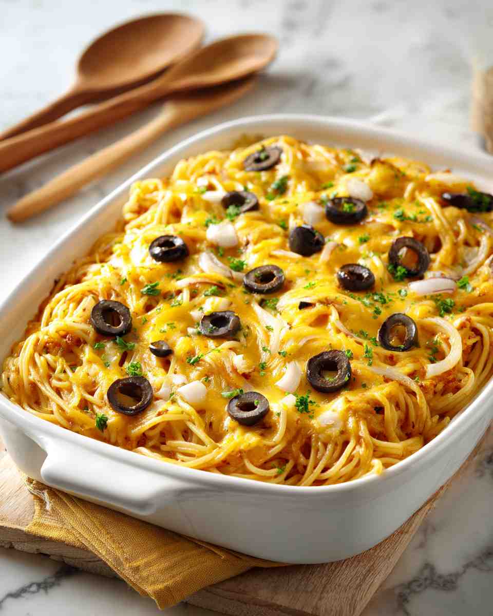Cheesy Baked Spaghetti Casserole