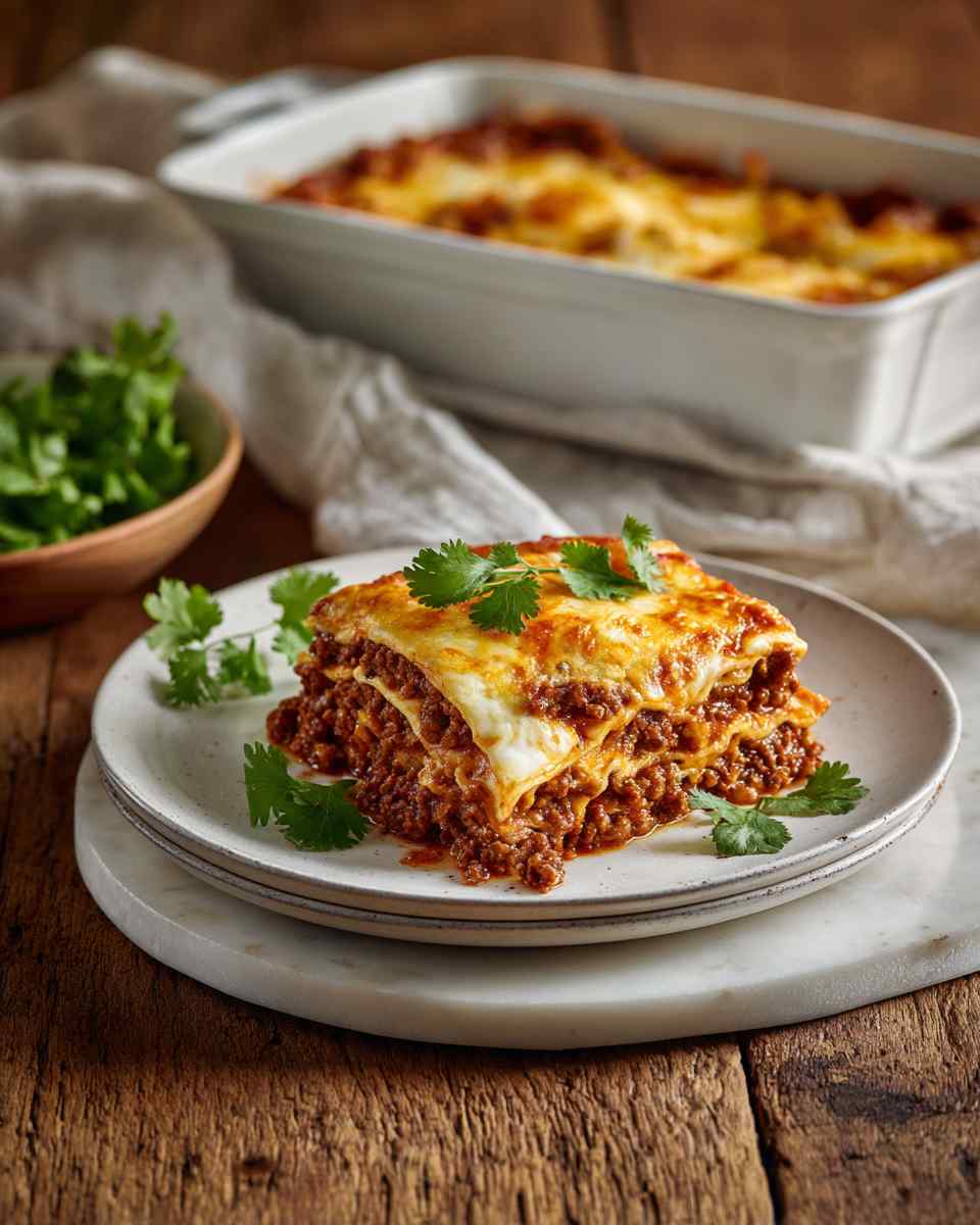 Cheesy Beef and Bean Burrito Bake