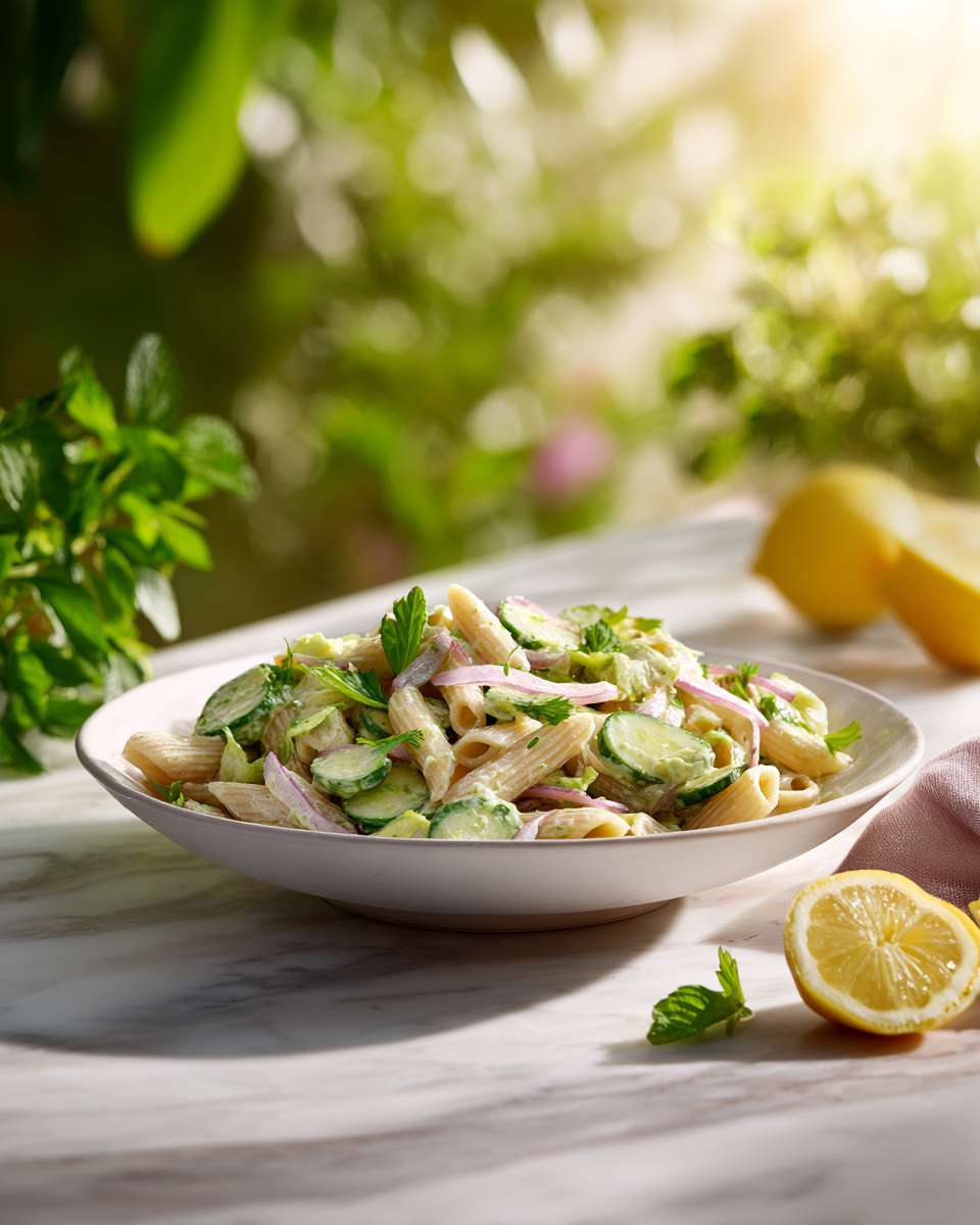 Chilled Cucumber Pasta Salad