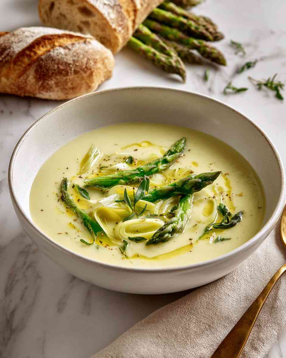 Creamy Asparagus and Leek Soup