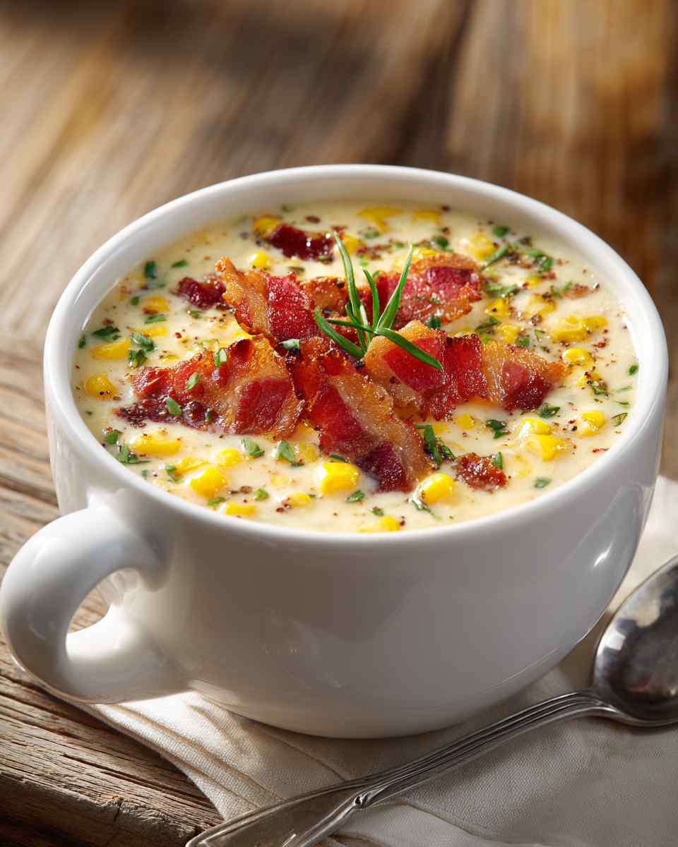 Creamy Bacon and Cheese Corn Chowder