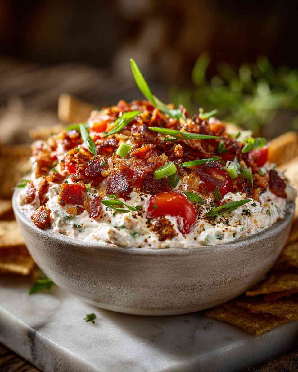 Creamy Bacon, Tomato, and Scallion BLT Dip