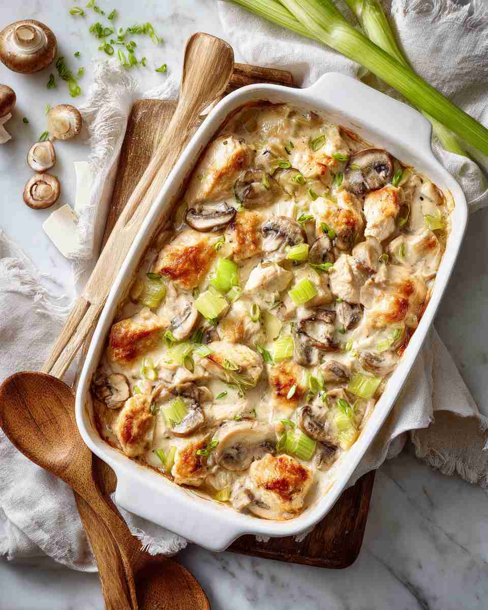 Creamy Baked Almond Chicken Casserole
