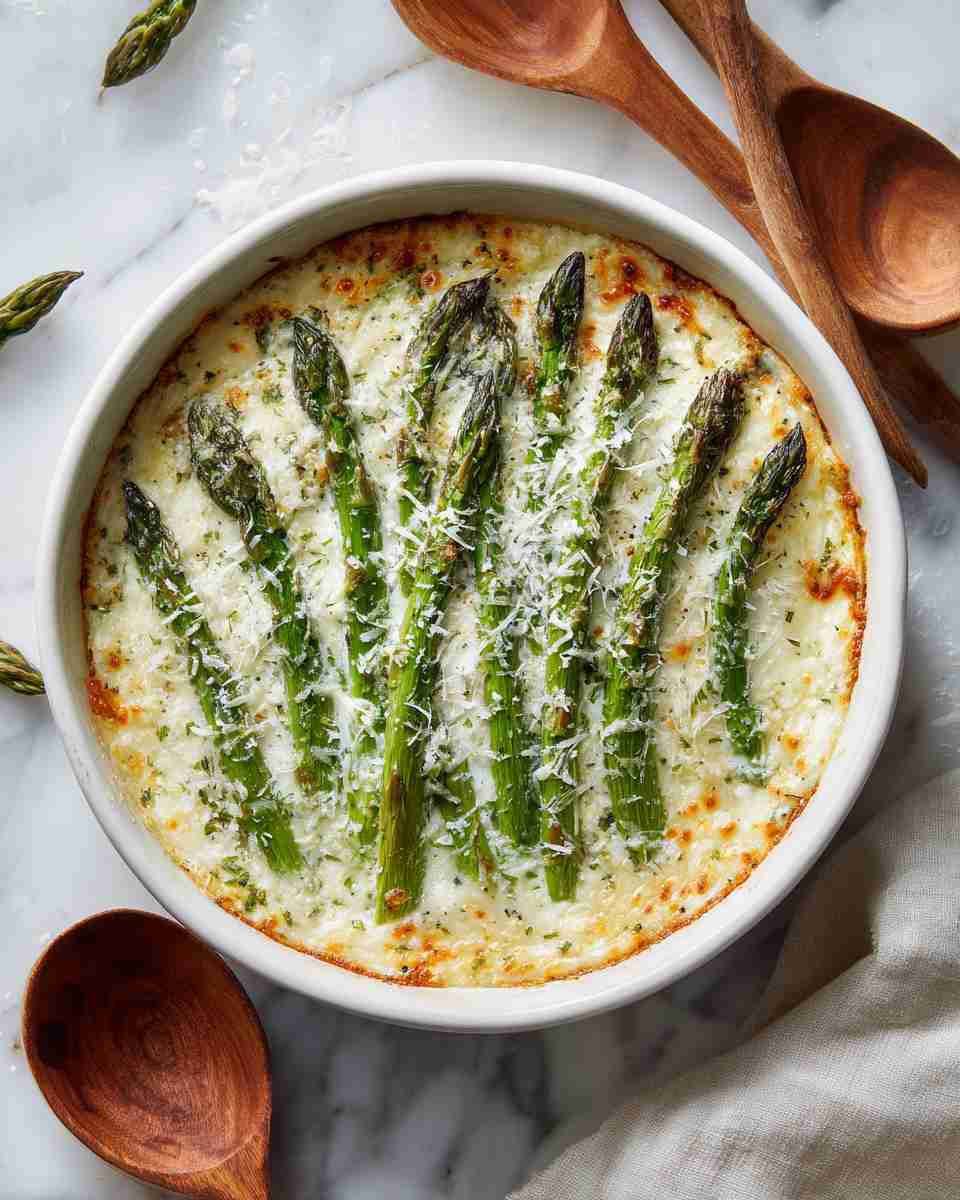 Creamy Baked Asparagus and Parmesan Dip