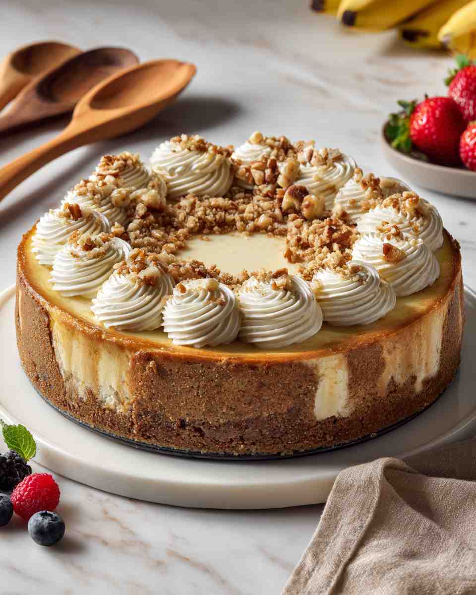 Creamy Baked Banana Cheesecake
