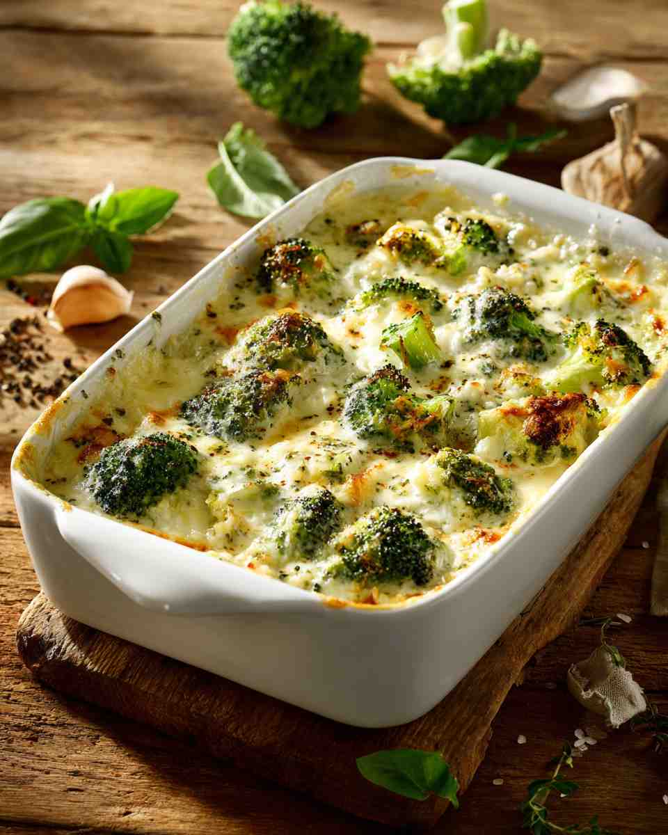 Creamy Baked Broccoli and Rice Casserole