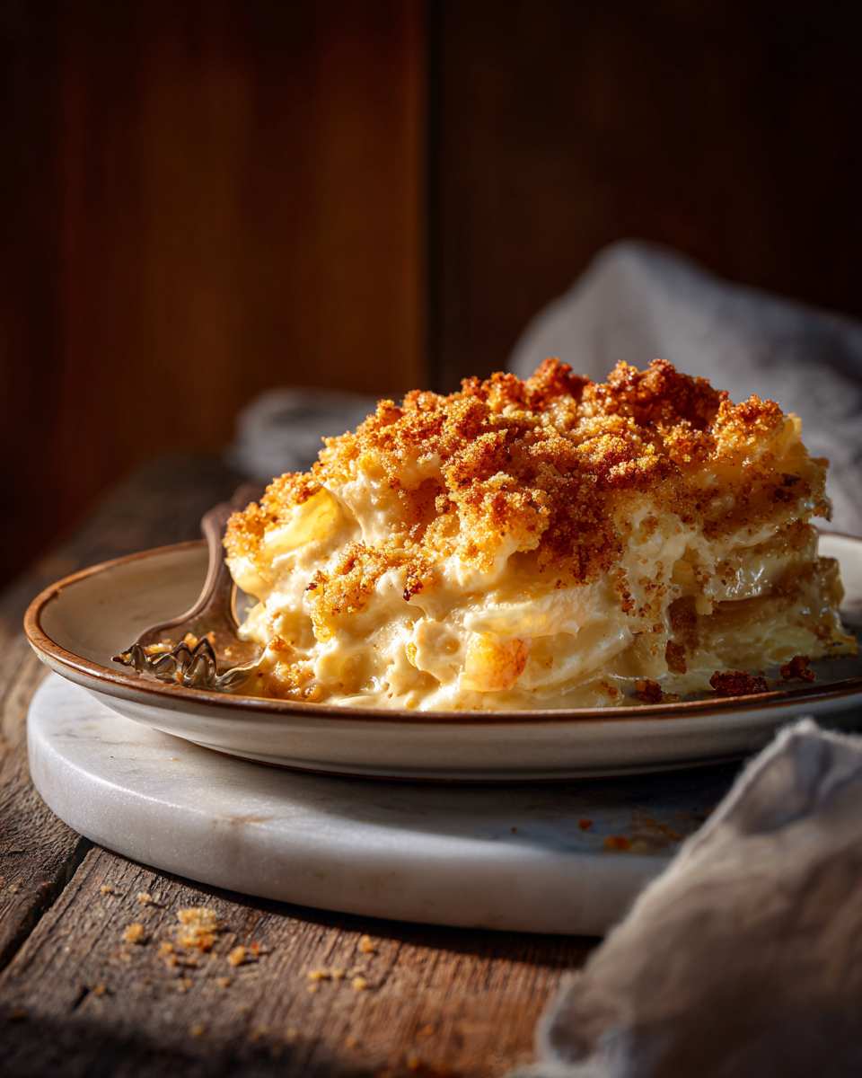 Creamy Baked Cheddar Scalloped Potatoes