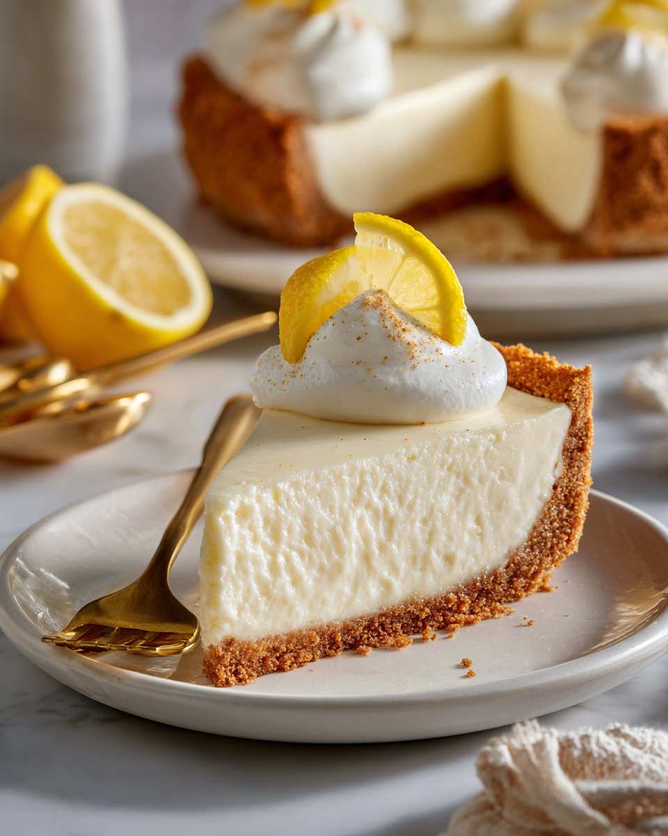 Creamy Baked Cheesecake Pie with Graham Cracker Crust