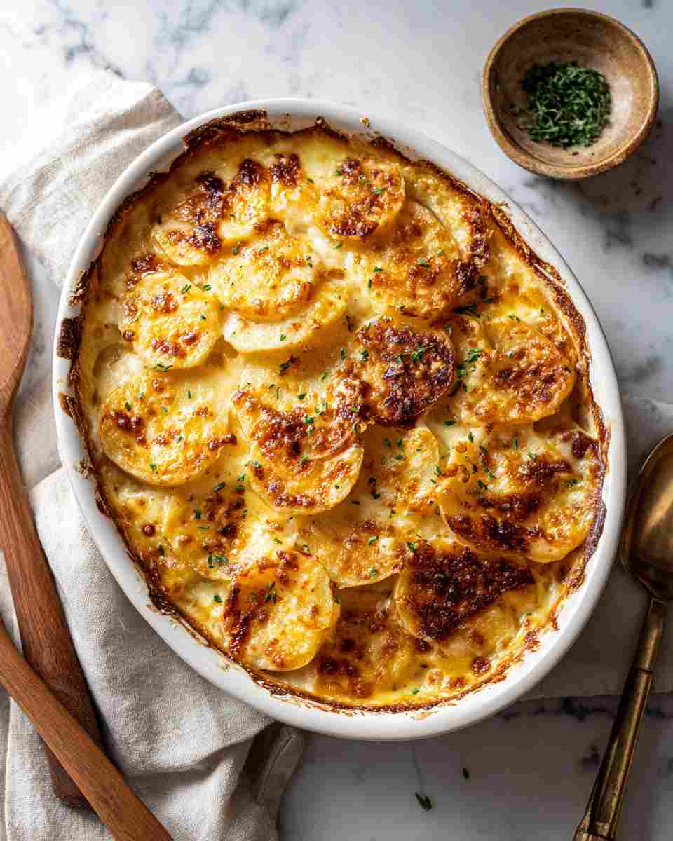 Creamy Baked Cheesy Scalloped Potatoes
