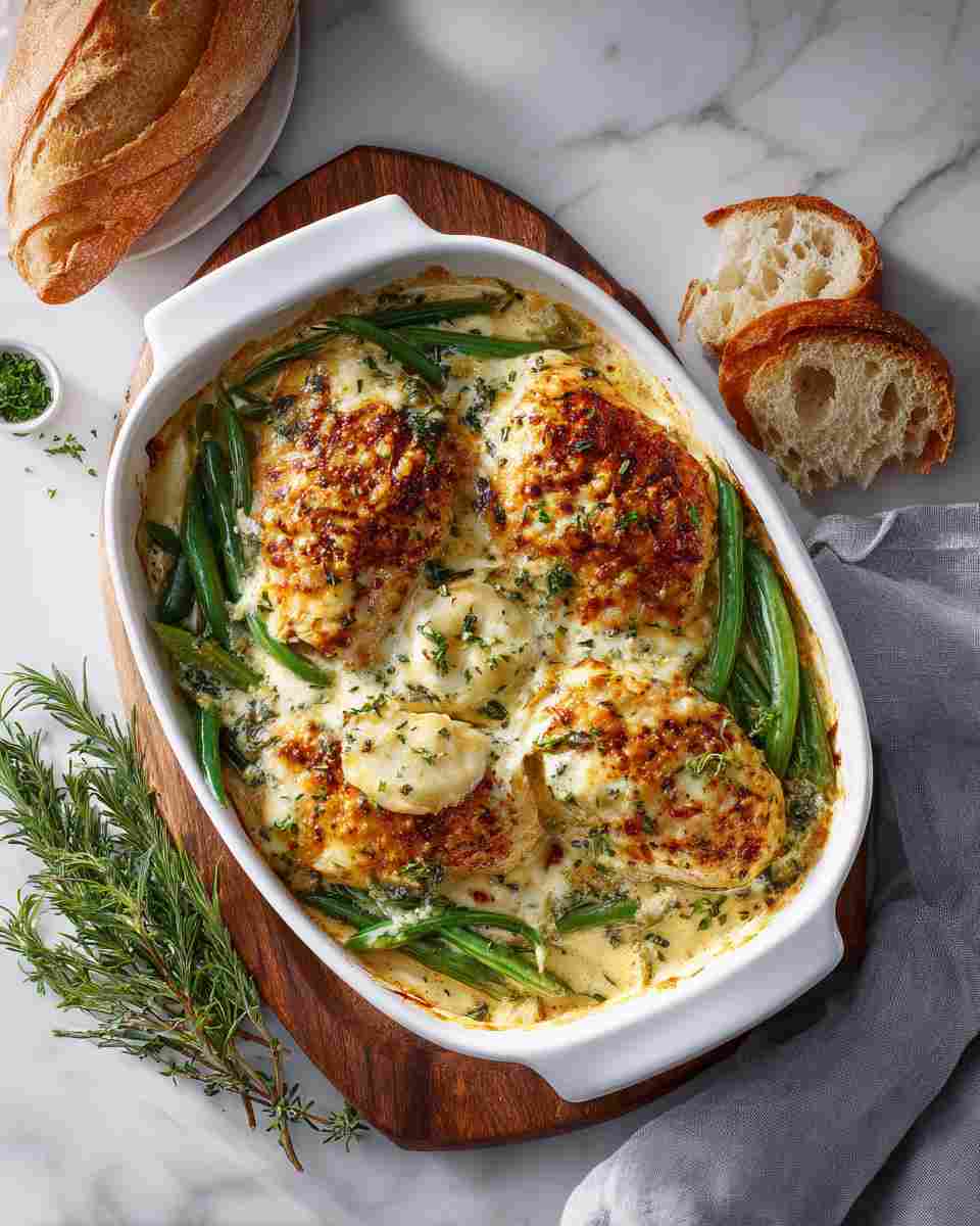 Creamy Baked Chicken and Green Bean Casserole