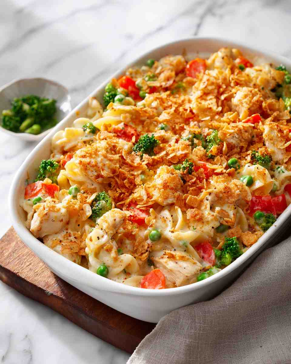 Creamy Baked Chicken and Noodle Casserole