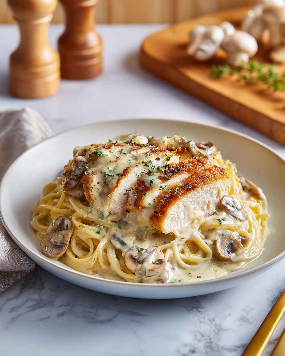 Creamy Baked Chicken and Spaghetti Casserole