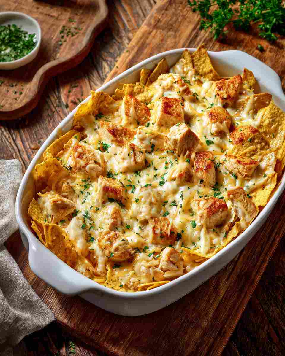 Creamy Baked Chicken and Tortilla Casserole