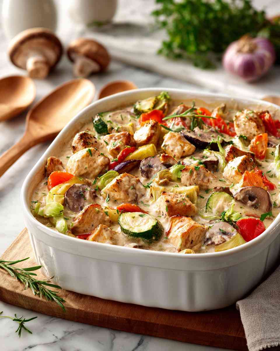 Creamy Baked Chicken and Vegetable Casserole
