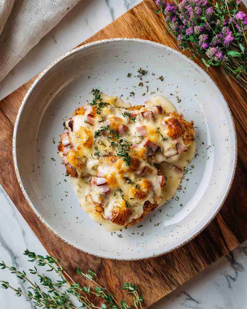 Creamy Baked Chicken Cordon Bleu