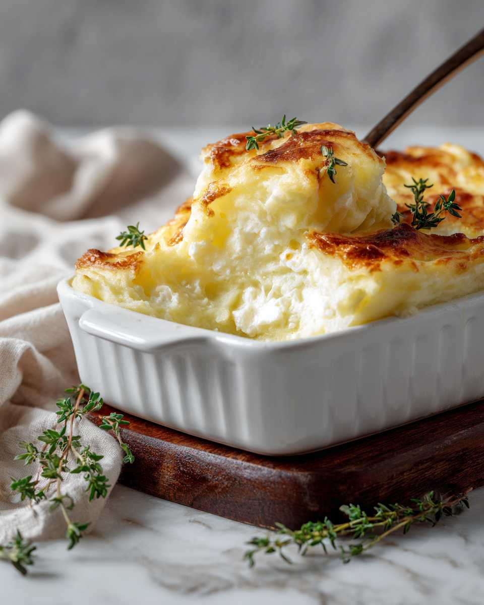 Creamy Baked Mashed Potato Casserole