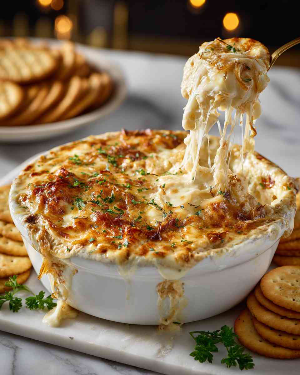 Creamy Baked Onion and Cheese Dip