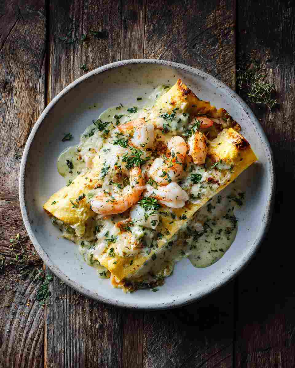 Creamy Baked Seafood Enchiladas