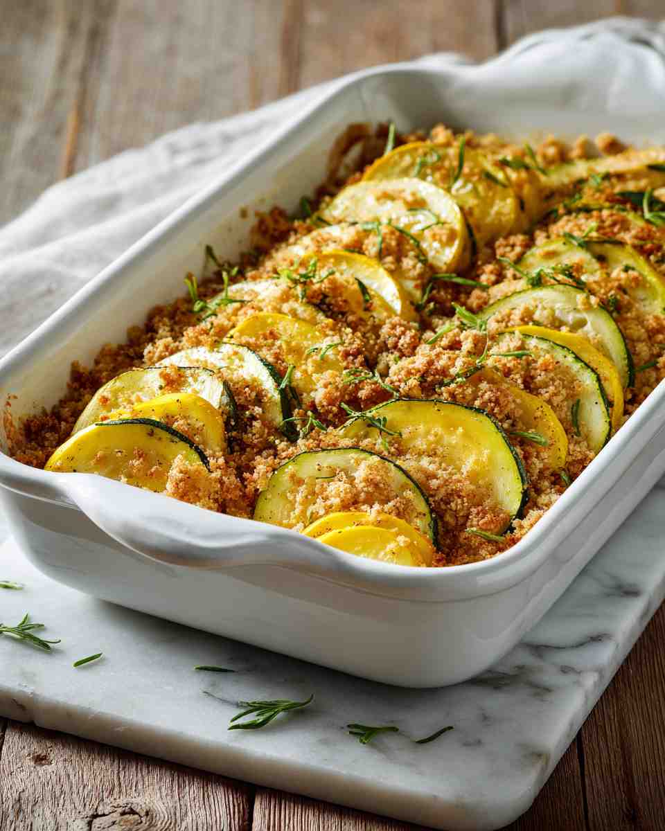 Creamy Baked Squash and Vegetable Casserole