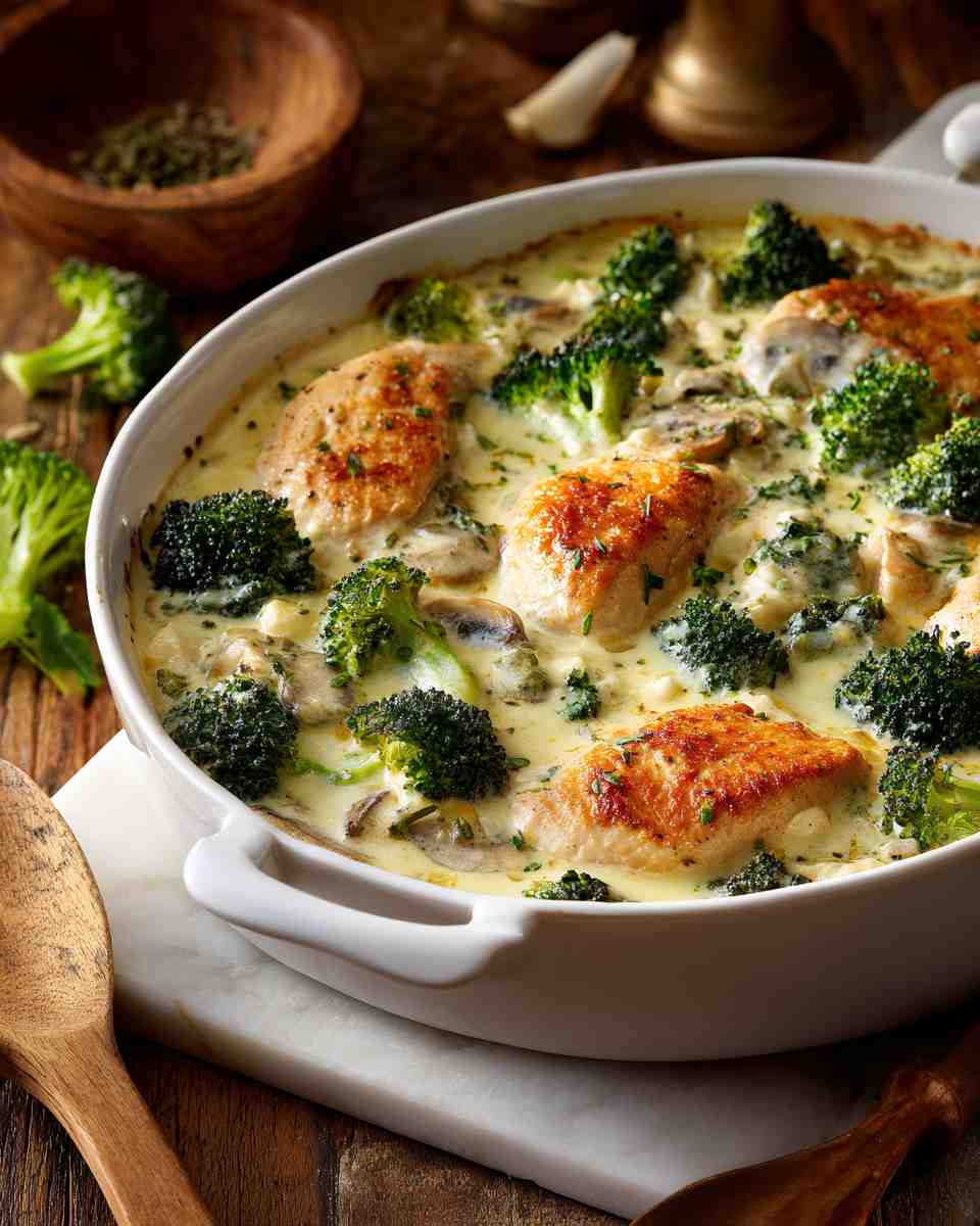 Creamy Baked Turkey and Broccoli Casserole