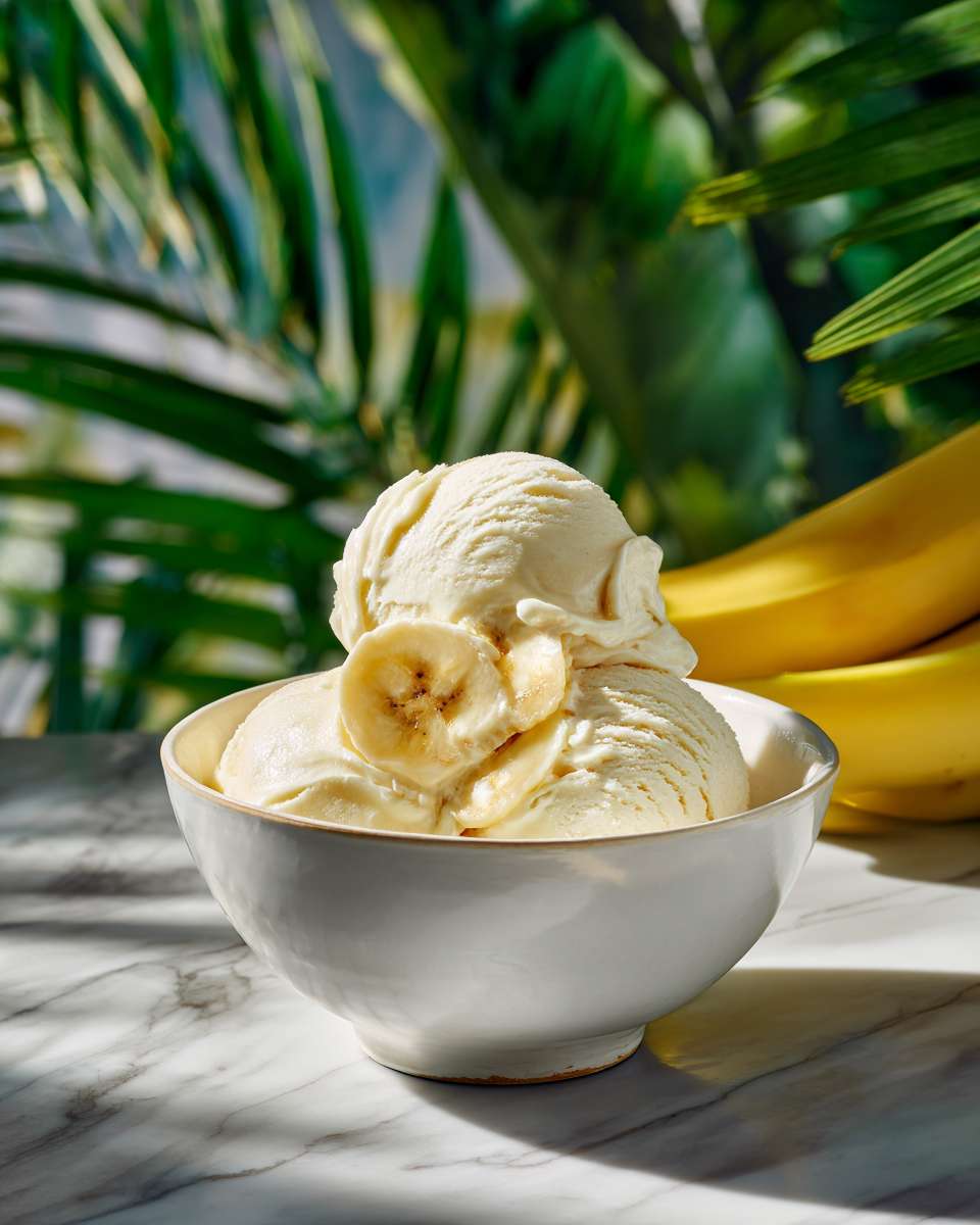 Creamy Banana Custard Ice Cream