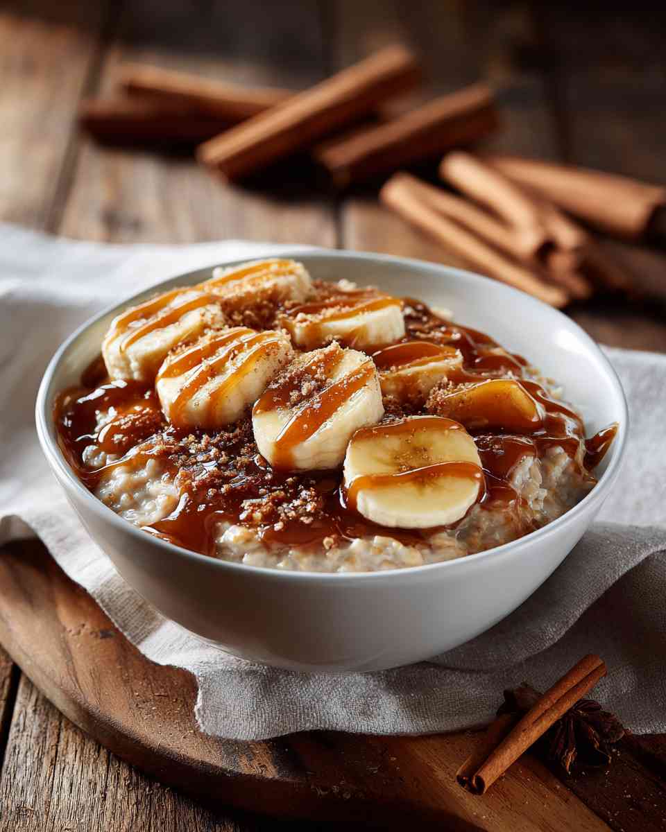 Creamy Bananas Foster Oatmeal